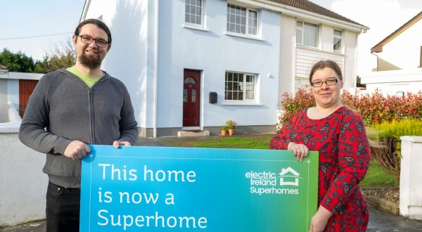 Homeowners Junia and Feichin delighted after completing their home energy retrofit with Electric Ireland Superhomes